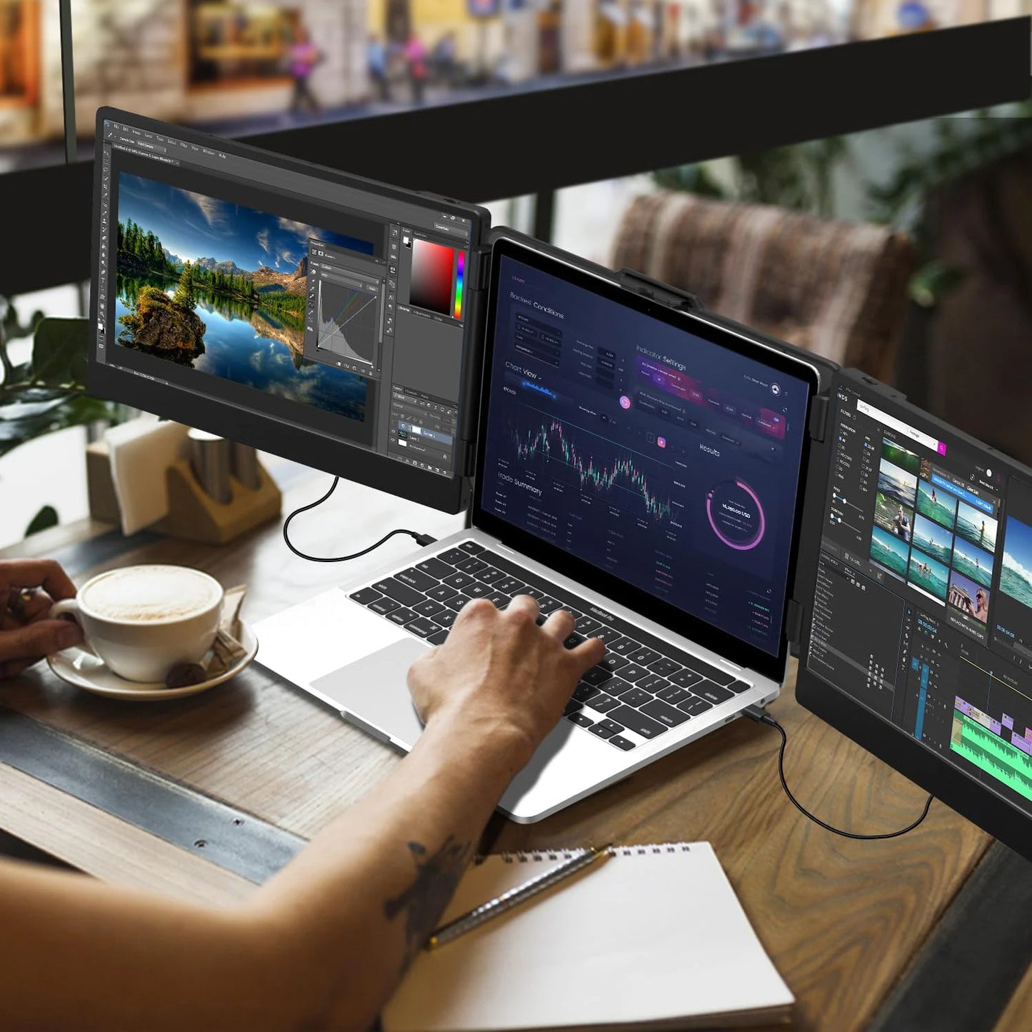 TwinFlexView™ – 14.1" Portable Dual Monitors for Laptops