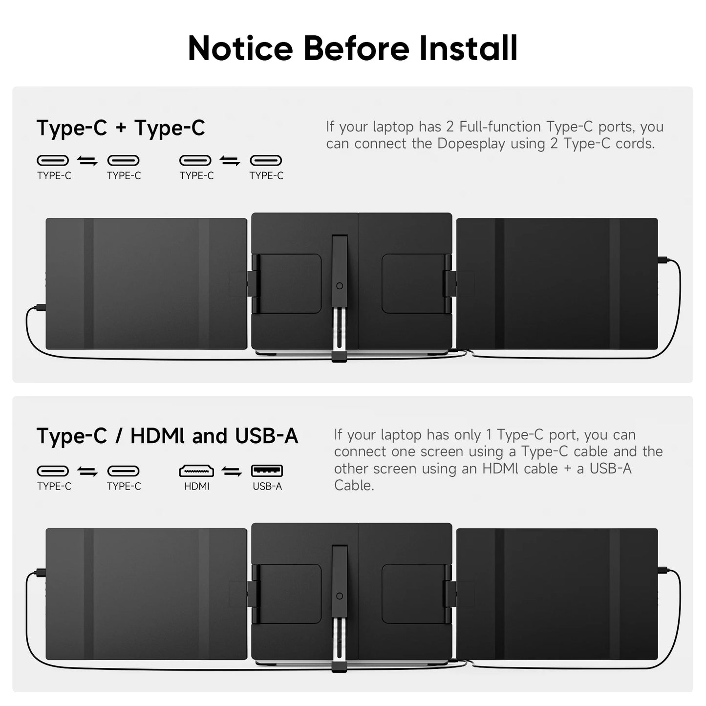 TwinFlexView™ – 14.1" Portable Dual Monitors for Laptops