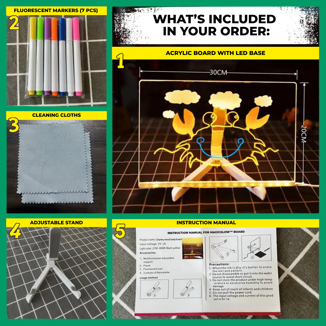 MagicGlow™ - Creative Light-Up Drawing Board for Kids