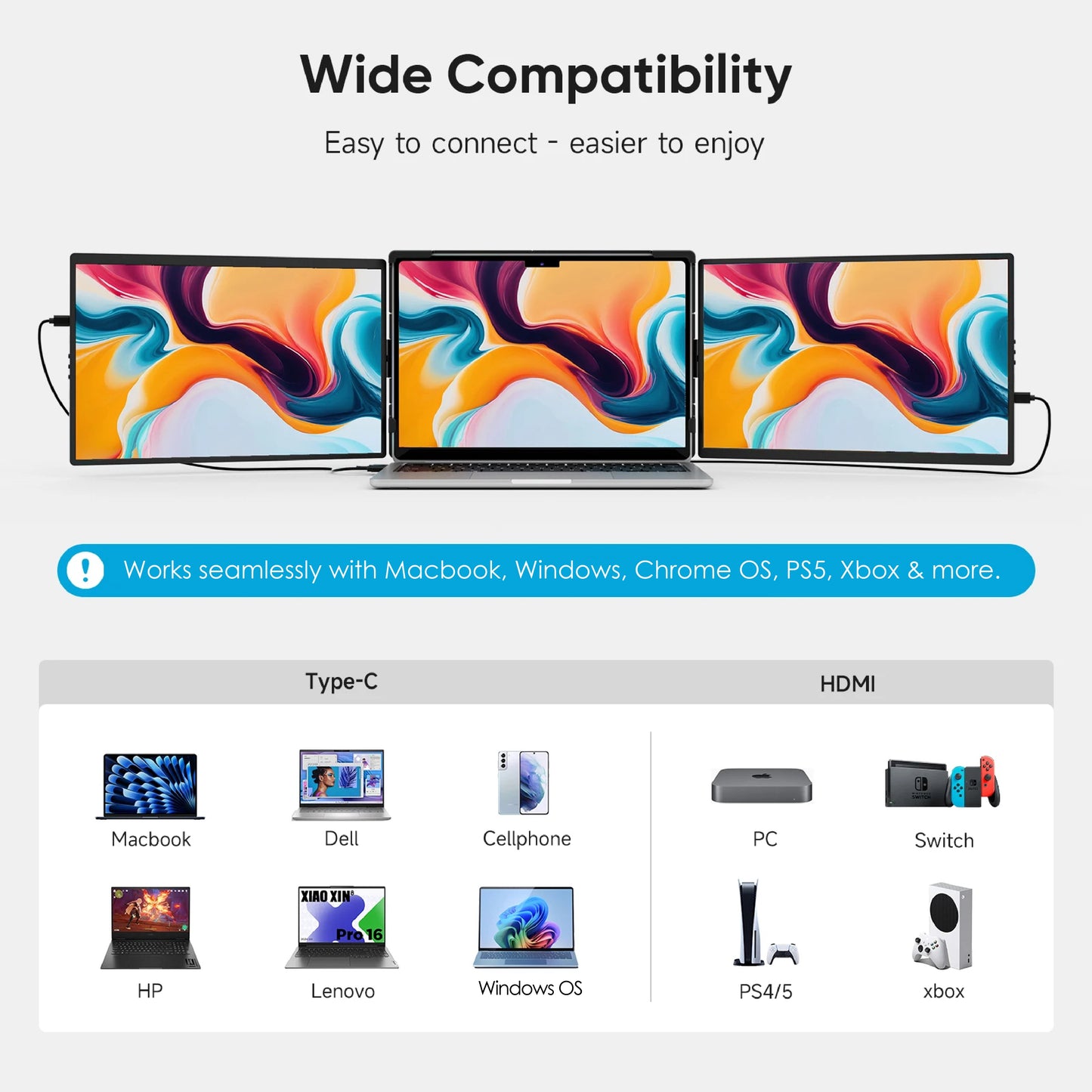TwinFlexView™ – 14.1" Portable Dual Monitors for Laptops