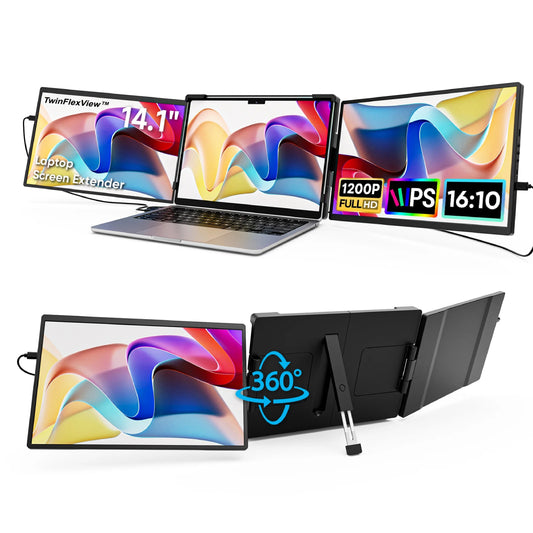 TwinFlexView™ – 14.1" Portable Dual Monitors for Laptops